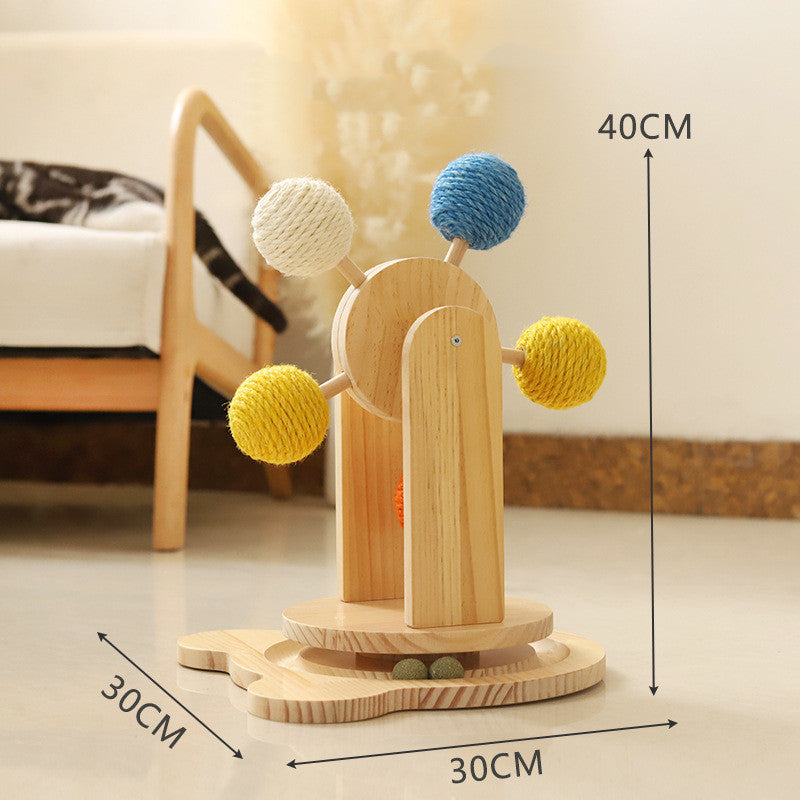 Solid Wood Rotary Table Cat Scratch Board Sisal Hemp Pet Product๐๐จ๐ฅ๐ข๐ ๐๐จ๐จ๐ ๐๐จ๐ญ๐๐ซ๐ฒ ๐๐๐๐ฅ๐ ๐๐๐ญ ๐๐๐ซ๐๐ญ๐๐ก ๐๐จ๐๐ซ๐ ๐๐ข๐ฌ๐๐ฅ ๐๐๐ฆ๐ฉ ๐๐๐ญ ๐๐ซ๐จ๐๐ฎ๐๐ญ๐ฌ